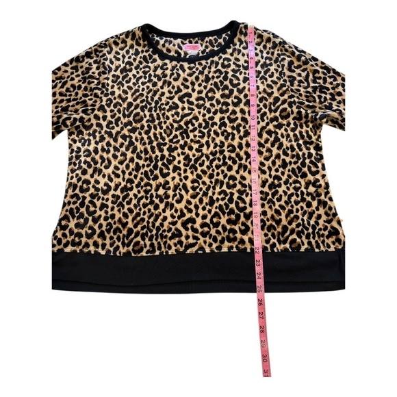 Kate Spade Velour Leopard Print Long Sleeves Lounge Top Women’s Size XL - Picture 11 of 13